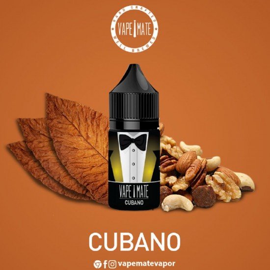 Vape Mate Cubano 30 ML Salt Likit  en uygun fiyatlar ile puffelektroniksigara.shopda! Vape Mate Cubano 30 ML Salt Likit özellikleri, fiyatı, incelemesi, yorumları ve taksit seçenekleri için hemen tıklayın!