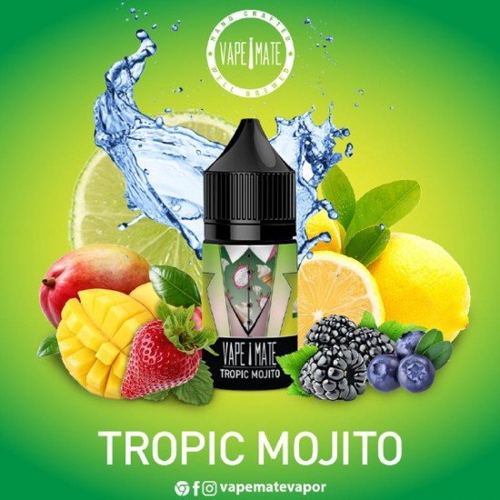 Vape Mate Tropic Mojito 30 ML Salt Likit  en uygun fiyatlar ile puffelektroniksigara.shopda! Vape Mate Tropic Mojito 30 ML Salt Likit özellikleri, fiyatı, incelemesi, yorumları ve taksit seçenekleri için hemen tıklayın!